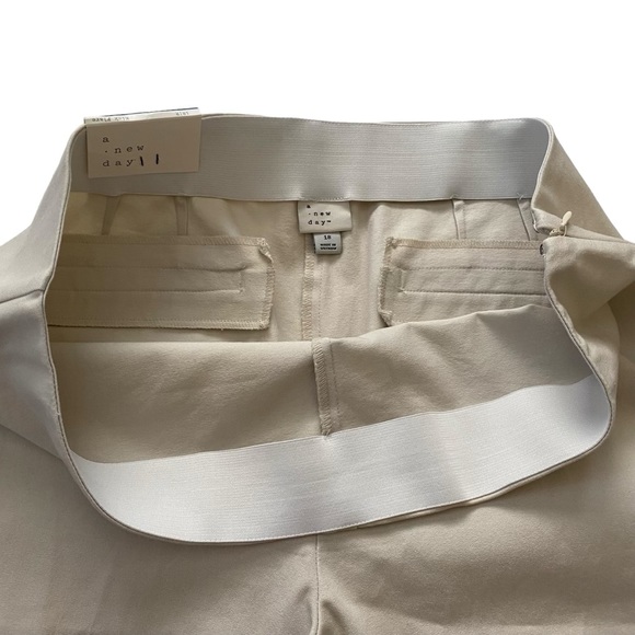 NEW A New Day Size 18R Khaki Beige Kick Flare Side Zip Stretch Pants Casual - Picture 5 of 13